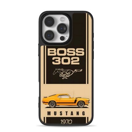1970 Ford Mustang Boss 302 art iPhone 16 Pro Max Black Case