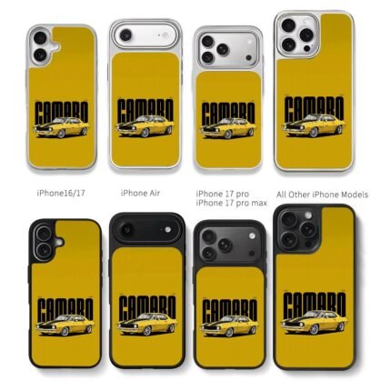 1972 Camaro Z28 yellow car Chris Brown Phone Case Black Electroplated Silver For Iphone 11 To 17
