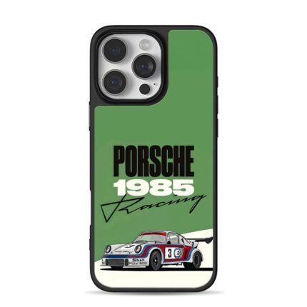 1985 Porsche racing car art iPhone 16 Pro Max Black Case