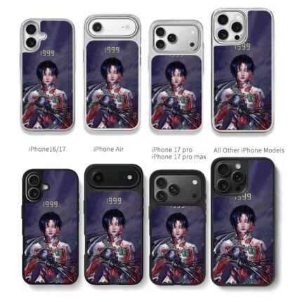 1999 cyberpunk cyborg girl art Chris Brown Phone Case Black Electroplated Silver For Iphone 11 To 17