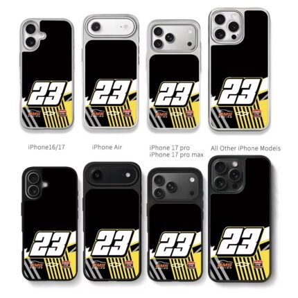 23 GMS Racing Chevy NASCAR art Chris Brown Phone Case Black Electroplated Silver For Iphone 11 To 17