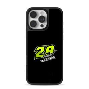 29 neon racing number logo RARAAA iPhone 16 Pro Max Black Case