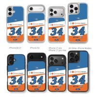 34 Ford NASCAR StageFront livery Chris Brown Phone Case Black Electroplated Silver For Iphone 11 To 17