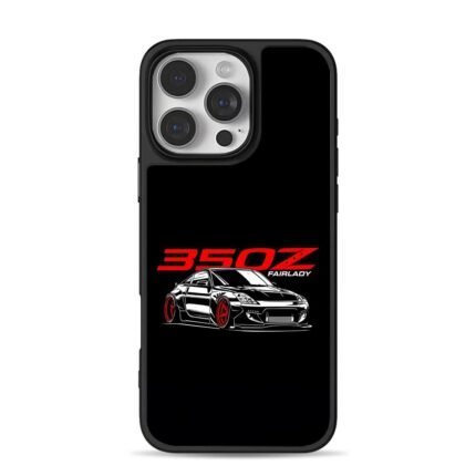 350Z Fairlady tuned sports car iPhone 16 Pro Max Black Case