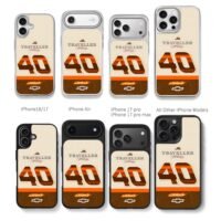 40 JA Whiskey JRM Chevy Racing Chris Brown Phone Case Black Electroplated Silver For Iphone 11 To 17