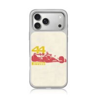 44 red F1 race car Pirelli logo iPhone 17 Pro Max Electroplated Silver Case1