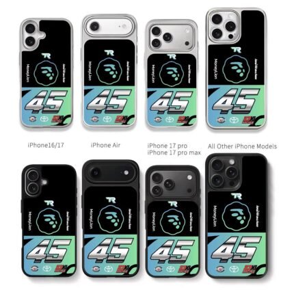 45 23XI Racing Toyota MoneyLion TR Chris Brown Phone Case Black Electroplated Silver For Iphone 11 To 17