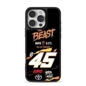 45 NASCAR livery Beast Monster 23XI iPhone 16 Pro Max Black Case