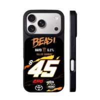 45 NASCAR livery Beast Monster 23XI iPhone 17 Pro Max Black Case