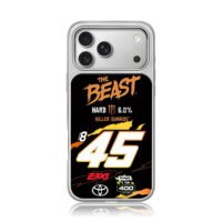 45 NASCAR livery Beast Monster 23XI iPhone 17 Pro Max Electroplated Silver Case1