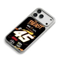 45 NASCAR livery Beast Monster 23XI iPhone 17 Pro Max Electroplated Silver Case2