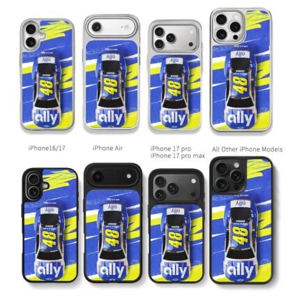 48 Ally Bowman NASCAR race car Chris Brown Phone Case Black Electroplated Silver For Iphone 11 To 17