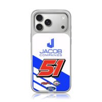 51 Jacob RWR Ford NASCAR Livery iPhone 17 Pro Max Electroplated Silver Case1