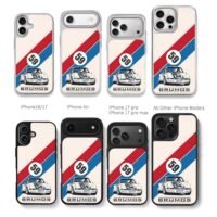 59 Brumos Porsche race car stripes Chris Brown Phone Case Black Electroplated Silver For Iphone 11 To 17