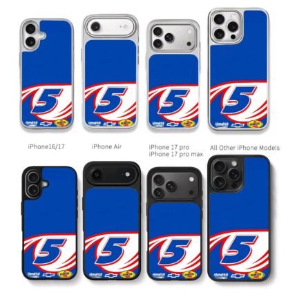 5PennzoilHendrickChevyNASCAR Chris Brown Phone Case Black Electroplated Silver For Iphone 11 To 17