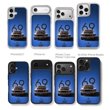 69 Ford Mustang Boss 302 Chris Brown Phone Case Black Electroplated Silver For Iphone 11 To 17