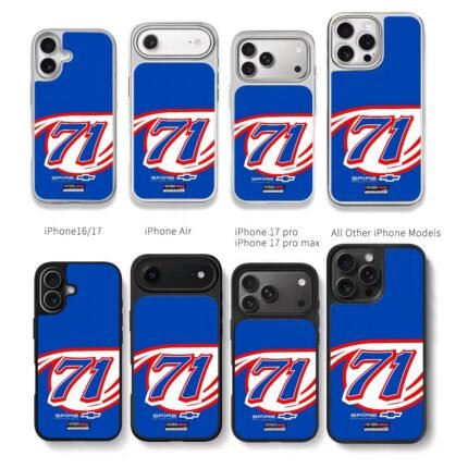 71 Spire Motorsports Chevy Chris Brown Phone Case Black Electroplated Silver For Iphone 11 To 17
