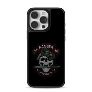 75th Ranger Skull Snake Knife iPhone 16 Pro Max Black Case