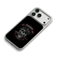 75th Ranger Skull Snake Knife iPhone 17 Pro Max Electroplated Silver Case2