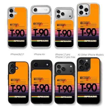 80s T90 retro cassette superaudio Chris Brown Phone Case Black Electroplated Silver For Iphone 11 To 17
