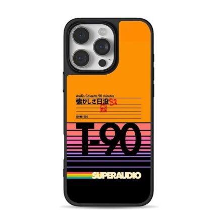 80s T90 retro cassette superaudio iPhone 16 Pro Max Black Case