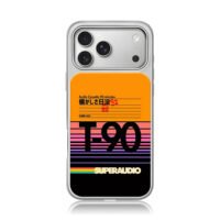 80s T90 retro cassette superaudio iPhone 17 Pro Max Electroplated Silver Case1