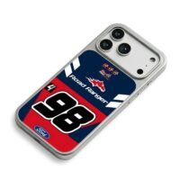 98 Ford Mustang Racing Livery iPhone 17 Pro Max Electroplated Silver Case2
