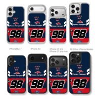 98 Ford Thor Racing Horse Chris Brown Phone Case Black Electroplated Silver For Iphone 11 To 17