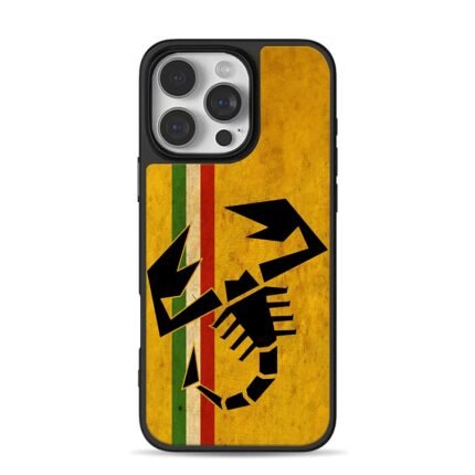 Abarth scorpion Italian flag iPhone 16 Pro Max Black Case