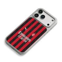 AC Milan Puma Emirates striped iPhone 17 Pro Max Electroplated Silver Case2