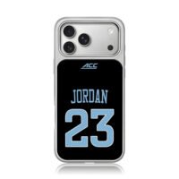 ACC Jordan 23 light blue on black iPhone 17 Pro Max Electroplated Silver Case1