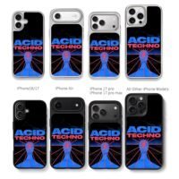 Acid Techno retro rave graphic Chris Brown Phone Case Black Electroplated Silver For Iphone 11 To 17