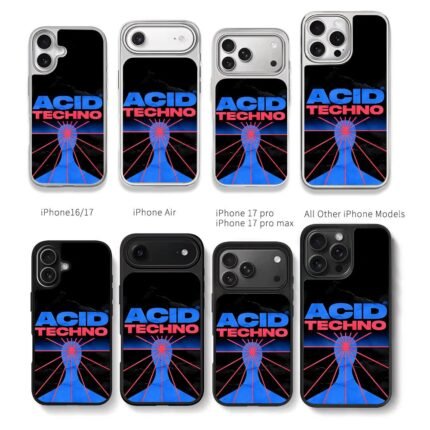 Acid Techno retro rave graphic Chris Brown Phone Case Black Electroplated Silver For Iphone 11 To 17