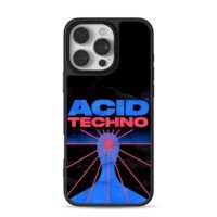 Acid Techno retro rave graphic iPhone 16 Pro Max Black Case