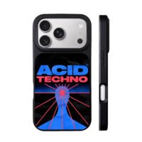 Acid Techno retro rave graphic iPhone 17 Pro Max Black Case