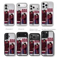 Ada Wong Resident Evil gun art Chris Brown Phone Case Black Electroplated Silver For Iphone 11 To 17