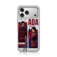 Ada Wong Resident Evil gun art iPhone 17 Pro Max Electroplated Silver Case1