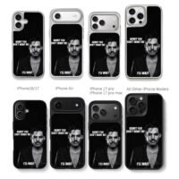 Adam Lambert bw quote art Chris Brown Phone Case Black Electroplated Silver For Iphone 11 To 17