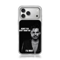 Adam Lambert bw quote art iPhone 17 Pro Max Electroplated Silver Case1