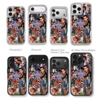 Adam Sandler collage Hollywood star 50 First Dates Subway Chris Brown Phone Case Black Electroplated Silver For Iphone 11 To 17