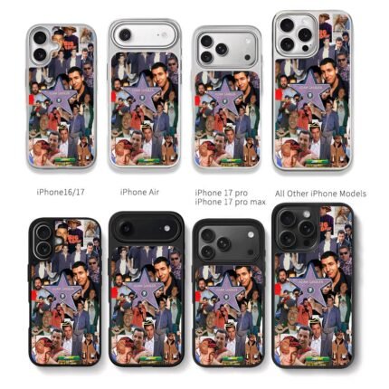 Adam Sandler collage Hollywood star 50 First Dates Subway Chris Brown Phone Case Black Electroplated Silver For Iphone 11 To 17