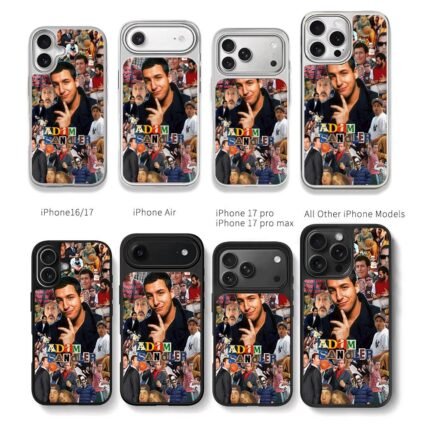 Adam Sandler photo collage Chris Brown Phone Case Black Electroplated Silver For Iphone 11 To 17