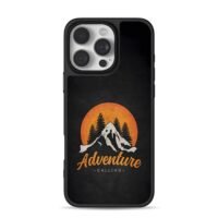 Adventure Calling mountain sun iPhone 16 Pro Max Black Case