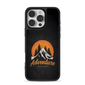 Adventure Calling mountain sun iPhone 16 Pro Max Black Case