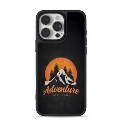 Adventure Calling mountain sun iPhone 16 Pro Max Black Case