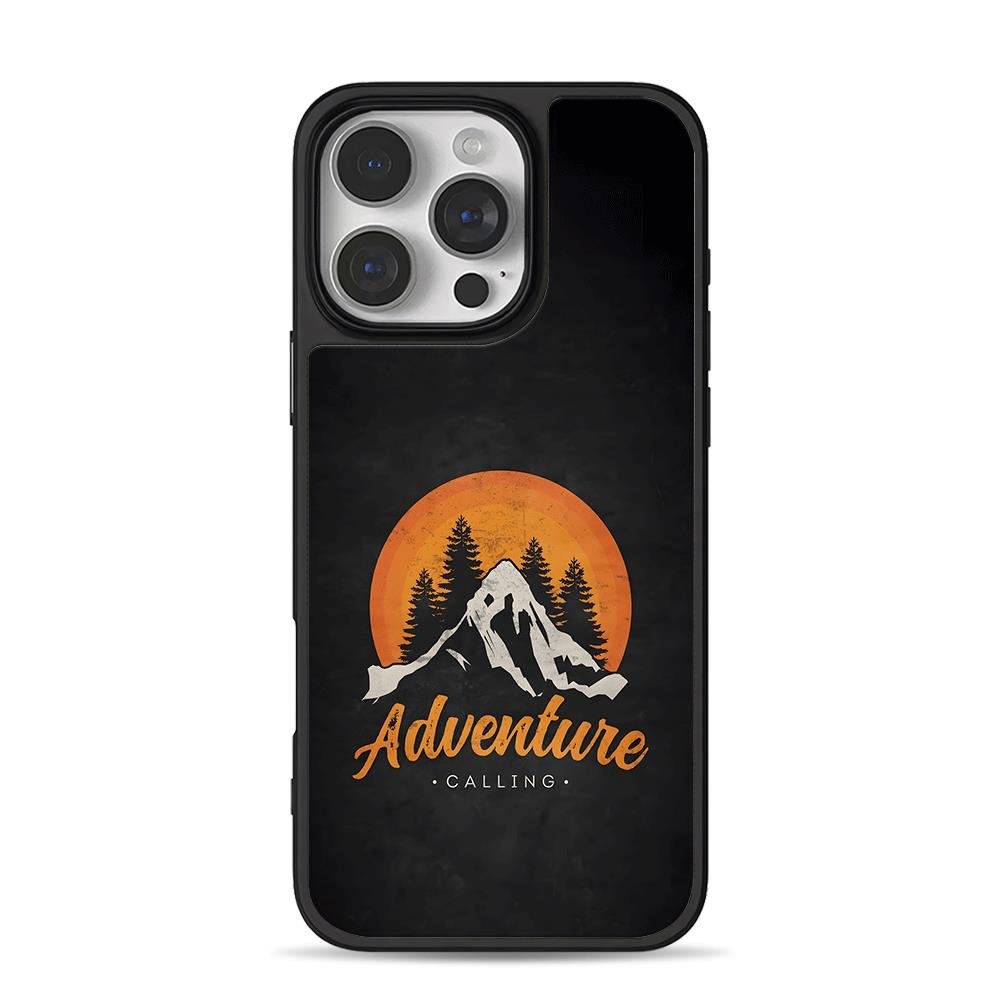 Adventure Calling mountain sun iPhone 16 Pro Max Black Case Adventure Calling mountain sun iPhone 16 Pro Max Black Case