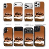 AE86 Initial D offroad desert scene Chris Brown Phone Case Black Electroplated Silver For Iphone 11 To 17