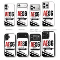 AE86 Initial D Tofu Shop Car Chris Brown Phone Case Black Electroplated Silver For Iphone 11 To 17