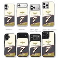 Aerovanti 7 NASCAR Chevy livery Chris Brown Phone Case Black Electroplated Silver For Iphone 11 To 17