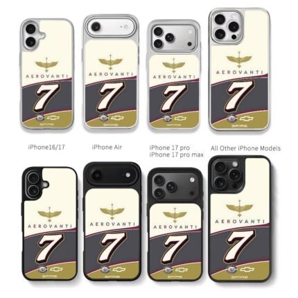 Aerovanti 7 NASCAR Chevy livery Chris Brown Phone Case Black Electroplated Silver For Iphone 11 To 17